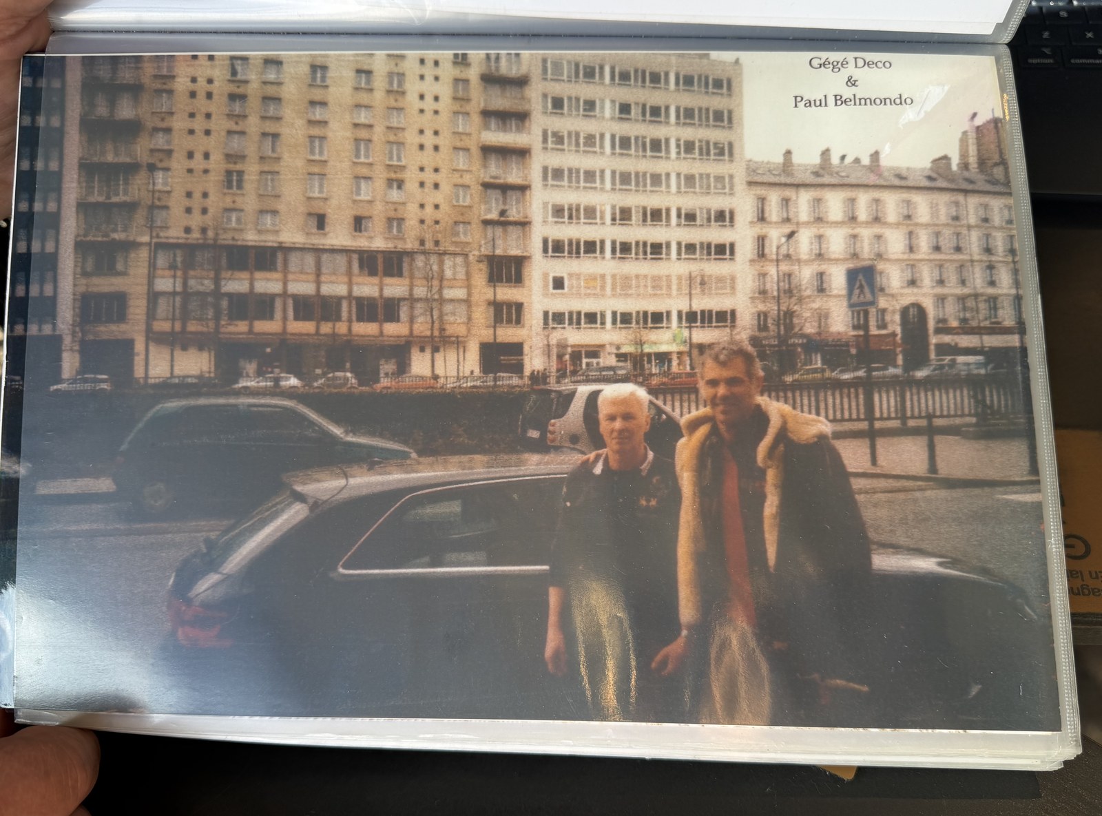 Gérard Mioque (Gégé Déco) avec Paul Belmondo à Paris